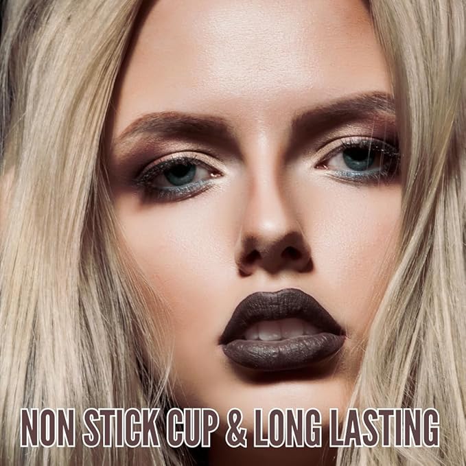Mynena Dark Brown Matte Liquid Lipstick & Liner Lipstick