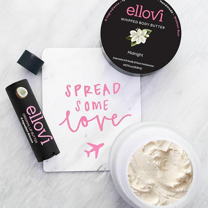Wild Romance Travel Bundle | Wild Rose Tinted Lip Butter & Midnight Whipped Body Butter | All-Natural, Vegan Skincare for Kissable Lips & Velvety Skin | 6 Pure Ingredients