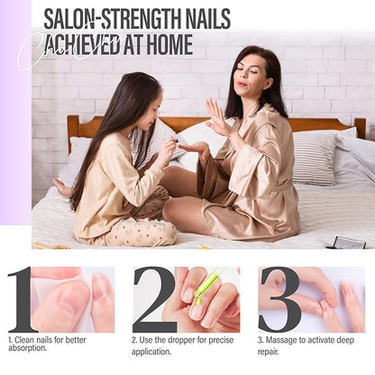 CHUCHU Nail Strengthener - Kiwi Scent Nail Repair Growth Moisturizing Treatment - Natural Jojoba Vitamin B & E Cuticle Oil for Dry Cracked Nails