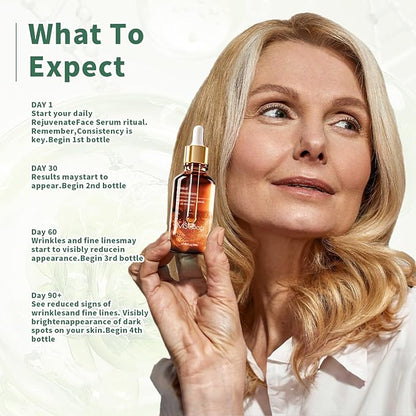 Rejuvenate Face Serum（3pcs），Stock Solution Facial Serum, in a Bottle, Instant Face Lift & Anti Aging Serum for Reduce Wrinkles - Fine Lines-plumping Skin，Hyaluronic Acid Formula for All Skin Types