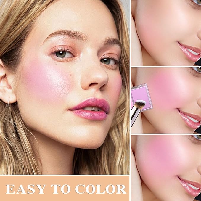 Cream Blush Stick with Brush,Waterproof Multi Cream Blush Skin M1