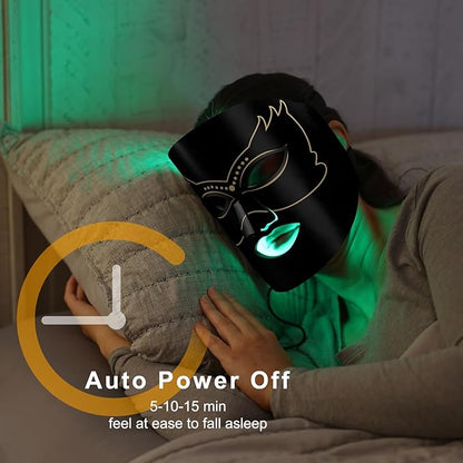 LED Face Mask Light Therapy Facial Mask for Skin Rejuvenation and Treatment Red Blue Infrared Light Therapy Device 7 Colors with High-Intensity LEDs, Beauty Skin Care