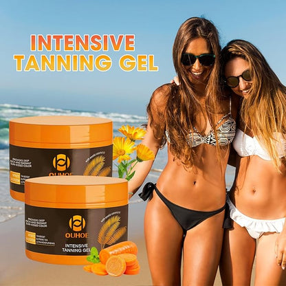 Luxury Intensive Tanning Gel, Intensive Tanning Luxe Gel, Natural Tanning Cream Gel for Natural Tan Skin, Brown Tanning Gel for Sunbeds & Outdoor Sun (2Pcs)