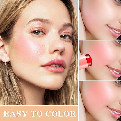 Cream Blush Stick with Brush,Waterproof Multi Cream Blush Skin G1