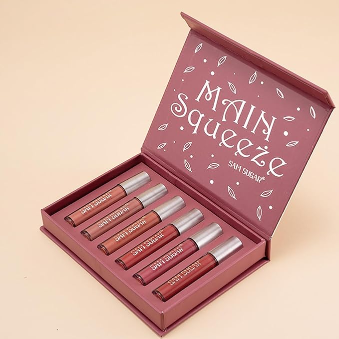 6PCS Everlasting Matte Liquid Lipstick Makeup Set,Long Lasting Waterproof Matte Lip Gloss,High Pigmented Nude Lipgloss Kit,Beauty Cosmetics Makeup Gift for Girls (#B)