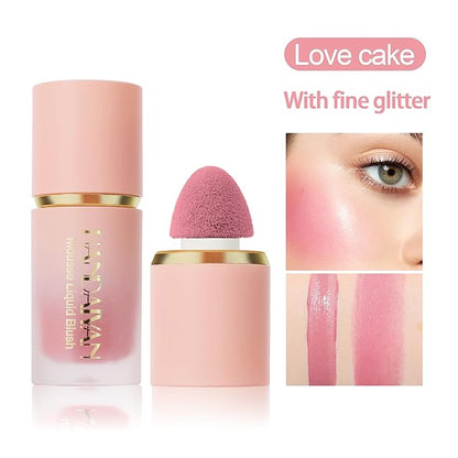 AKARY Mousse Liquid Blush, Soft Cream Makeup Blush, Tint(04#Swipe Rignt)