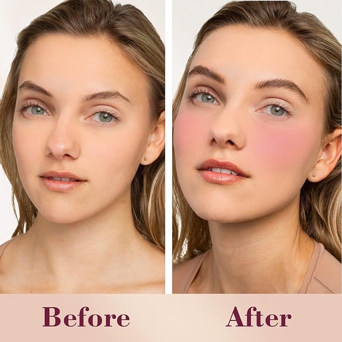 Cilrofelr Dewy Liquid Blush, Soft Cream Liquid Blush Fuchsia Pink)