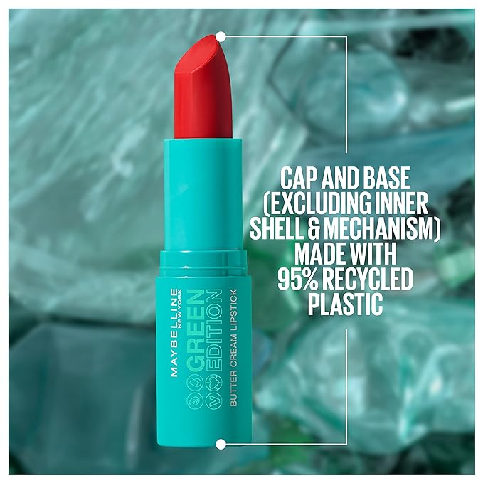 MAYBELLINE Green Edition Butter Cream High-Pigment Bullet Lipstick, Forest, Plum Brown, 0.12 oz (Pack of 2)