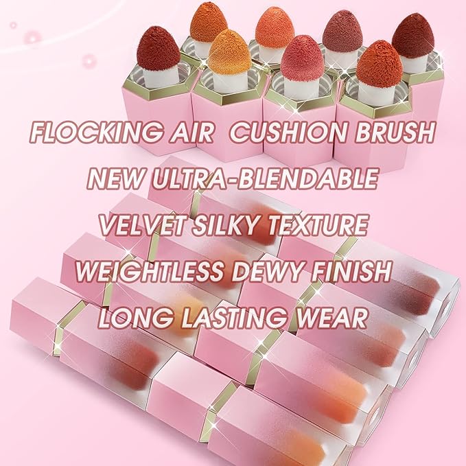 Liquid Blush for Cheeks, Soft Cream Blush with ELEGANT-Deep Rose