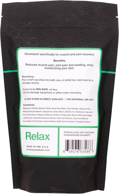 Relax Spa & Bath, Epsom Salt Aromatherapy Bath Salts, Epsom Salt Bath Soak, Dead Sea Salt for Soaking, Hot Tub Spa Aromatherapy, Bath Crystals with Vitamins & Minerals (Relief)
