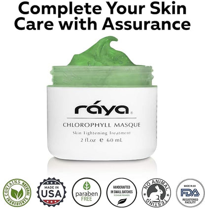 Raya Chlorophyll Masque (607) | Tightening Facial Treatment Mask for All Skin | Reduces Fine Lines and Wrinkles | Skin Tightening Mask for Face Skin Care | Face Masks Skincare