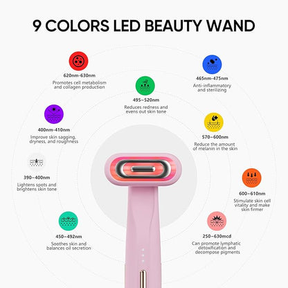 SMOOTHGLOW 2.0 PRO Awakening-4D 9-in-1 Red Light Therapy for Face, Home Radiant Renewal Facial Wand, LED Light Therapy Wand for Face Lift, Firm, Anti-Aging Wrinkle, Rejuvenation, Gift Set for Women