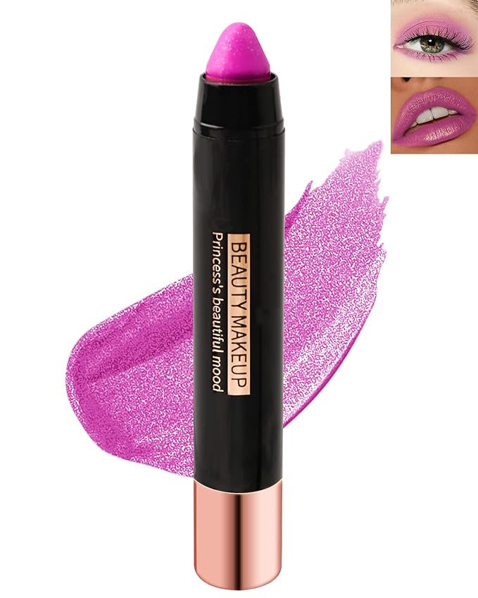Metallic Diamond Glitter Matte Lipstick Crayon Pencil, Long Lasting Non-Stick Red Shiny Creamy Lip Gloss Lip Liner Pen, Sparkling High Pigment Waterproof Eyeshadow, Shimmer Lip Blam Stain Makeup – 11#