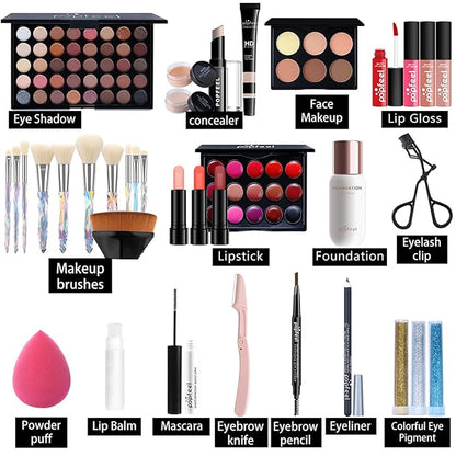 All-in-One Makeup Gift Set Carry All Makeup Kit
