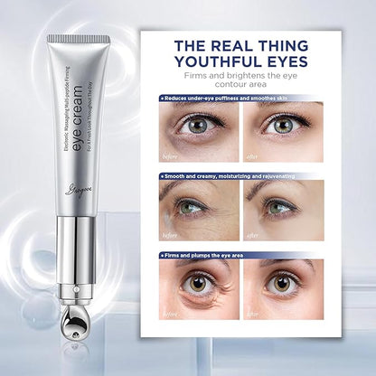 Under Eye Cream | Electric Wrinkle Eraser Massaging Eye Cream | With Multi-Peptide Firming & Retinol & Caffeine & Niacinamide | Anti-Aging for Puffiness Bags Under Eyes