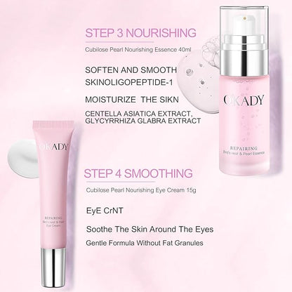 7-In-1 Skincare Gift Set With Facial Cleanser, Toner, Serum, Eye Cream, Lotion, Cream&Sleep facial mask, Moisturizing Skin Care Kit For Women, Birthday Gifts Set For Teen Girls