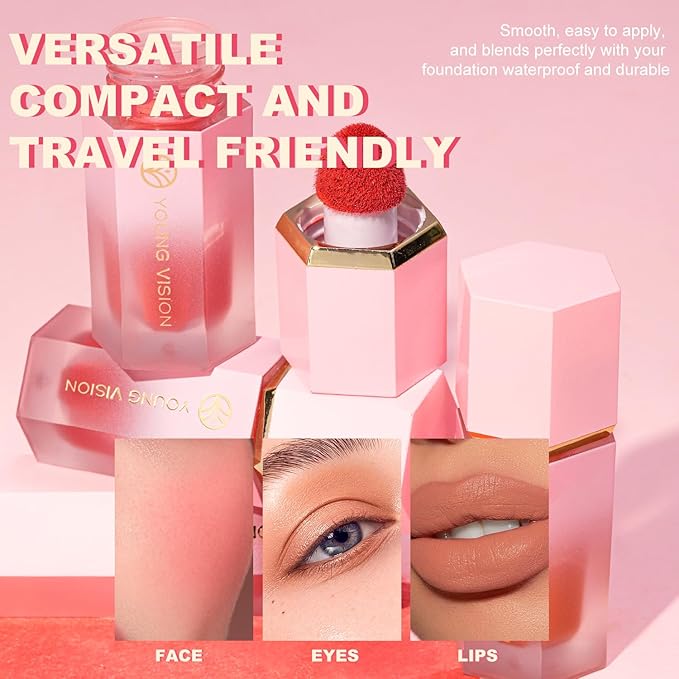 YOUNG VISION Liquid Cheek Blush -Soft Cream Rouge/Blusher Dewy Finish