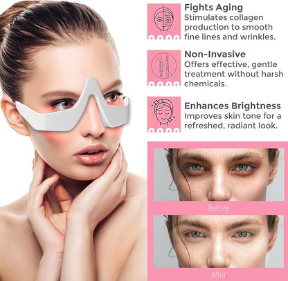 Under Eyes Red Light Therapy, Neodiva Therapy Advanced Under-Eye Renewal Therapy, Microcurrent Eye Beauty Device, Diminishes Dark Circles and Wrinkles
