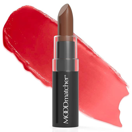 MOODmatcher Original Color Changing Lipstick – 12 Hours Long-Lasting, Moisturizing, Smudge-Proof, Glamorous Personalized Color, Premium Quality – Made in USA (Brown)