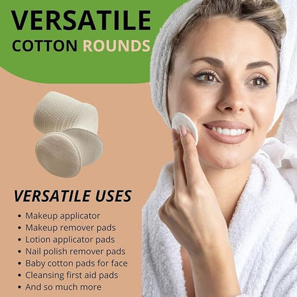 Cotton rounds makeup remover pads