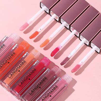LANGMANNI 12Pcs Lip gloss Collection Makeup Set, Shiny LANGMANNI