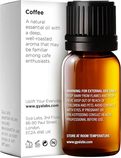 Gya Labs Coffee Essential Oil for Diffusers - 0.34 Fl Oz - 100% Pure Natural Coffee Oil for Hair, Skin, Aromatherapy Fragrance Bath Bombs, Spray & Candle Making Scent
