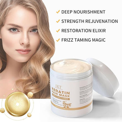 Hair Mask 8.45 Fl Oz Deep Conditioning Hair Mask for Damaged Hair, Hair Care Conditioner for Women, Infused with Essential Oils, Biotin, Intensive Repair for Dry, Frizzy Hair