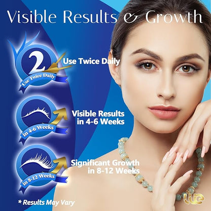 Advanced Eyelash Growth Serum for Lash: Premium Lash Enhancer for Natural Thicker and Longer Lashes – Booster for Enhanced Eyelash Thickness