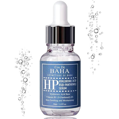 Panthenol 4% Serum - Vitamin B5 Facial Hydrating Serum with Aloe Vera, Hyaluronic Acid, White Tea Extract - For All Skin Types, 1 Fl Oz (30ml)