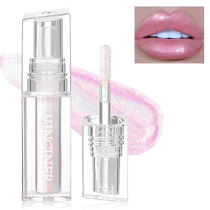 Glitter Chameleon Liquid Lipsticks, Diamond Shimmer Glow Metallic Glitter