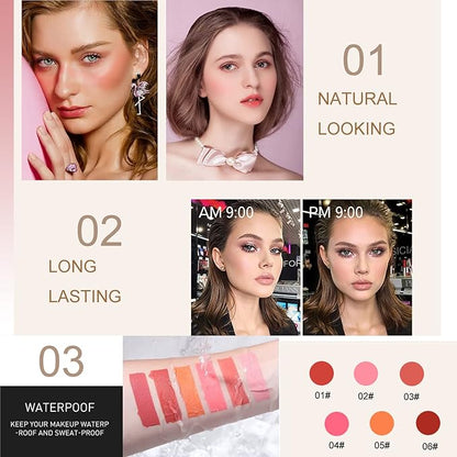 Soft Cream Blush Makeup, Liquid Blush for Cheeks, Oz (03#)
