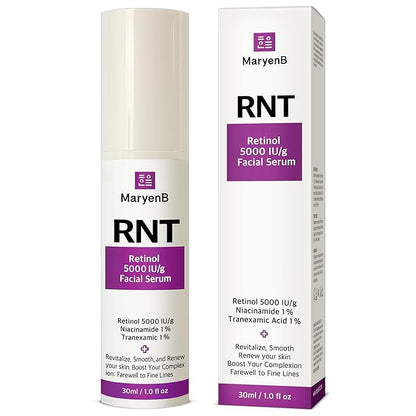 Anti-Aging Serum with Retinol 5000IU, Niacinamide, Tranexamic Acid - Skin Firming & Tone Enhancing, 1Fl Oz