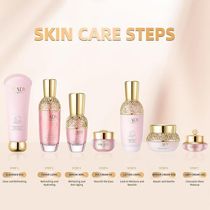 7-In-1 Anti-Aging Skin Care Set For Women Skincare Set Gift Set Birthday Gift Mother's Day Gift Valentine's Day Gift