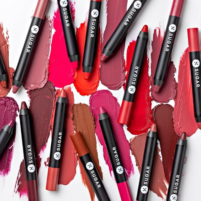 SUGAR Cosmetics Matte As Hell Crayon Lipstick13 Murphy Brown (Chocolate Burgundy) Highly pigmented, Creamy Texture, Long lasting Matte Finish