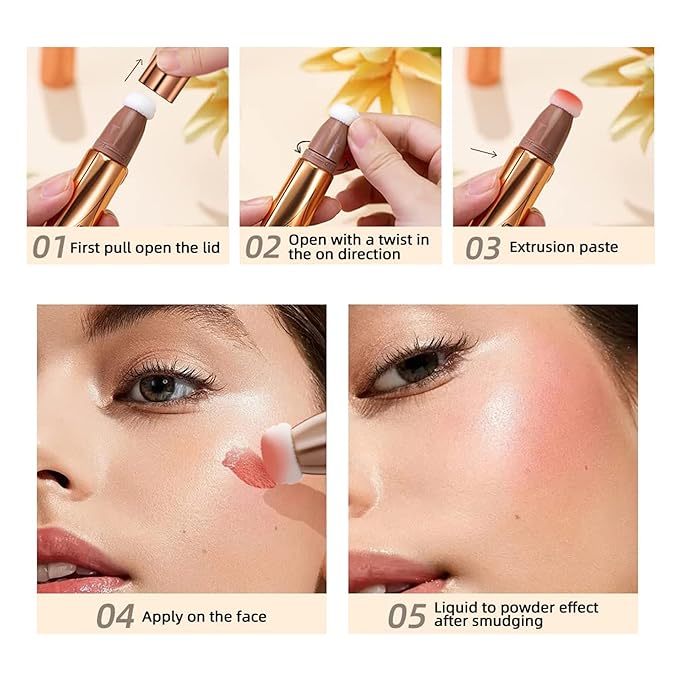 MAEPEOR Liquid Blush Stick Pink Cream Liquid Blush Cream Pink)