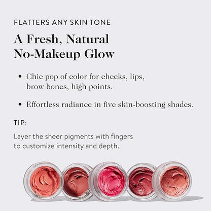 goop Beauty Vitamin C Eye Cream and Cream Blush Bundle | 0.5 oz Brightening Eye Cream for Dark Circles & Puffy Eyes | 0.5 oz Soft Fuchsia Cream Blush for a Sheer Pop of Color on Lips & Cheeks