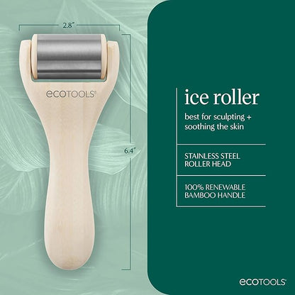 EcoTools Ice Roller, Lifts & Depuffs Skin, Stainless Steal Cooling Roller For Face & Neck, Provides Relaxation While Sculpting, Eco Friendly, Vegan, & Cruelty Free Skincare Tool, 1 Count