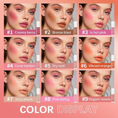 MAEPEOR Matte Liquid Blush 9 Colors Soft Cream (Color 04)