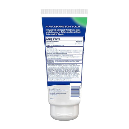 Differin Body Scrub with Salicylic Acid Acne Clearing Improves Tone and Texture Prone Skin on Back Shoulders and Chest, 8 Oz (Packaging May Vary)