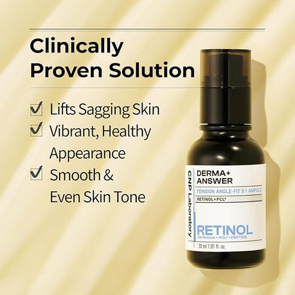 CNP Retinol PCL Eye Treatment Serum (1.01 fl.oz/ 30ml) - Tension Angle-Fit Ampule, Under Eye Tightening, Firming, Fine Lines and Dark Circles, Gifts for Women, Korean Skin Care