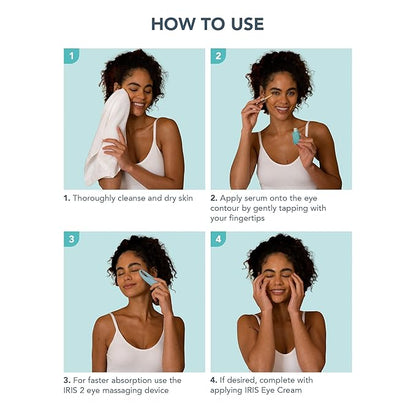 Foreo IRIS Firming PM Eye Serum - Retinol - Mushroom Extract - Vitamin E - Bakuchiol - Travel size Treatment Products - Dark Circles & Bags - Fragrance Free - All Skin Types - 0.5 oz