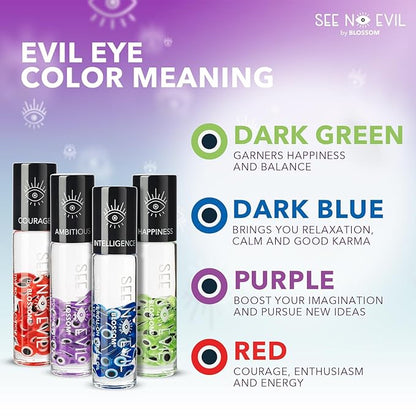 Blossom Hydrating, Moisturizing, Strengthening, Scented Cuticle Oil 0.5oz + See No Evil Rollerball Cuticle Oil 0.19oz, 2 Pack Bundle, Lavender