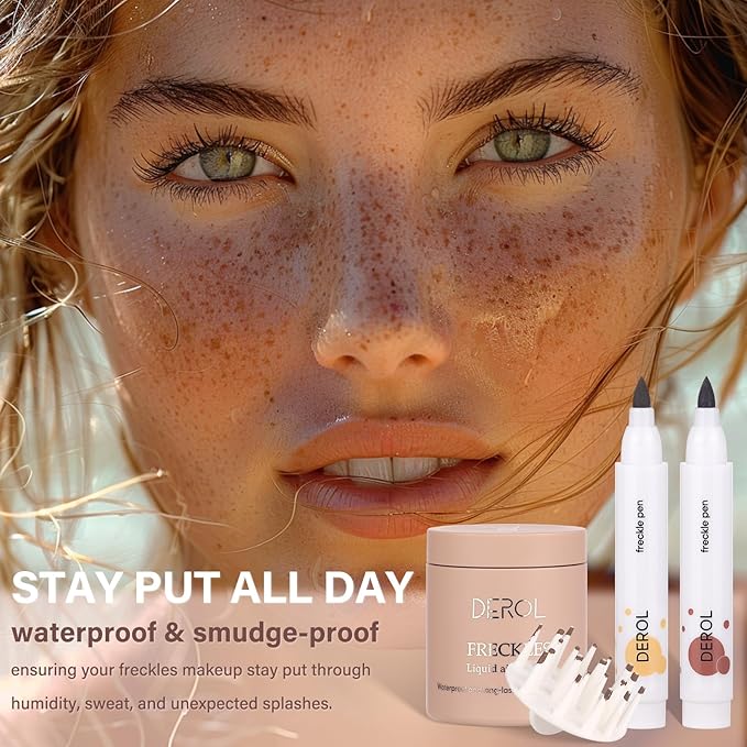 Natural Freckle Blush Makeup Kit- Liquid Fake Freckle for Cheek