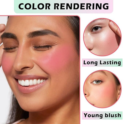 CAHIUYOA Pink Liquid Blush Oil Clear Liquid Blush for Women