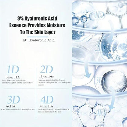 30pcs 3% Hyaluronic Acid Serum Ultra-Hydrating Vials, Hyaluronic Acid Tubes, Single-Use Hyaluronic Acid Tubes Vials, nature perfection hyaluronic acid
