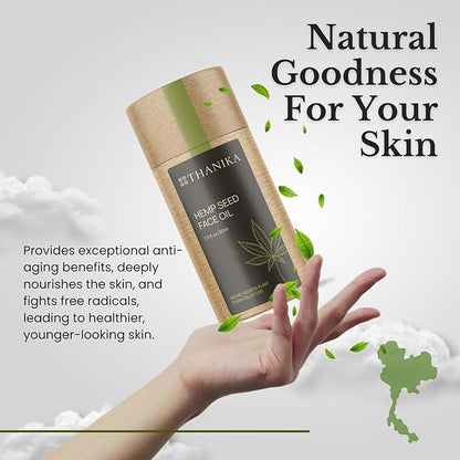 Hemp Seed Face Oil – Anti-Aging, Hydrating, Non-Greasy Skincare | 1 oz (30 ml)