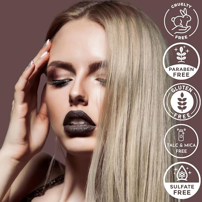 Mynena Dark Brown Long-Lasting Matte Liquid Lipstick | Intense Color, Smudge-Proof & Waterproof | Comfortable, Hydrating Shea Butter | Vegan & Cruelty-Free | Cocoa