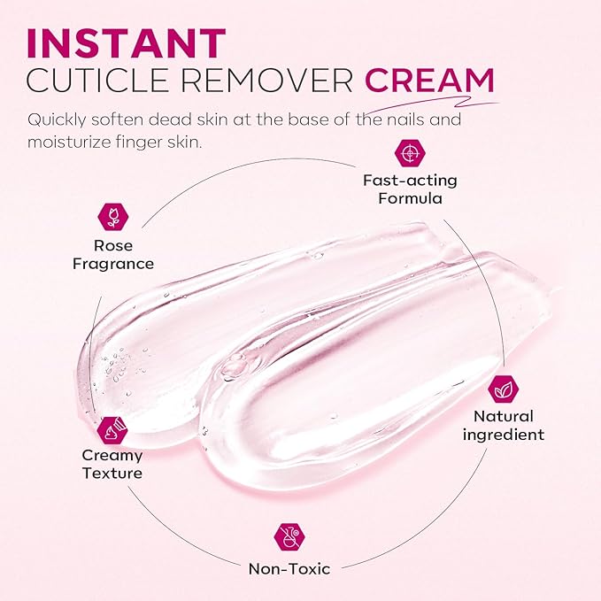Modelones Cuticle Remover Kit - Cuticle Remover Cream & Cuticle Oil, Cuticle Care Kit w/Cuticle Trimmer Cuticle Pusher & Cuticle Nipper for DIY Nail Manicure, Removedor de Cuticula for Nail Care
