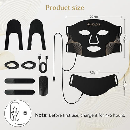 LED Light Therapy Mask Skin Care, LEDs face mask & neck mask Red - Wavelength for Home Use,– Advanced Skincare Made Easy