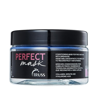 TRUSS Perfect Hair Mask with Collagen, Keratin & Hyaluronic Acid - Deep Conditioning Hair Treatment - Intense Moisture & Hydration - Repairs Fine, Thinning, Brittle, Dry Damaged Hair